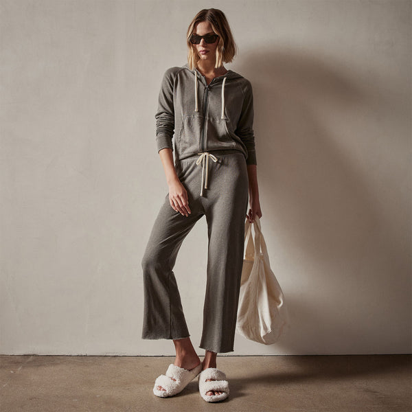 Vintage French Terry Cutoff Sweatpant in Burro Pigment | James Perse Los Angeles