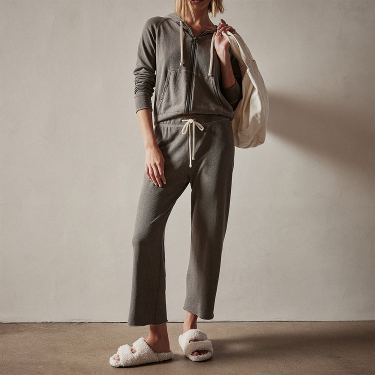 Vintage French Terry Cutoff Sweatpant in Burro Pigment | James Perse Los Angeles