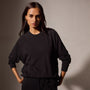 Vintage French Terry Relaxed Sweatshirt in Black | James Perse Los Angeles