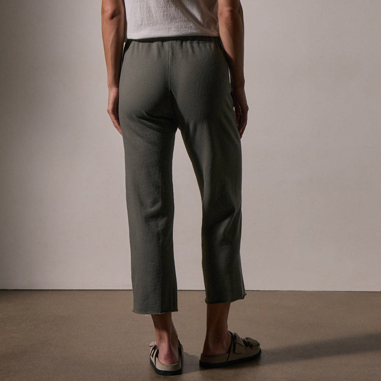 French Terry Cutoff Sweatpant in Palm | James Perse Los Angeles