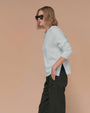 La Paz Cashmere Blend Hoodie in Baby Blue | James Perse Los Angeles