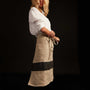 Single Stripe Half Apron in Natural/Black | James Perse Los Angeles
