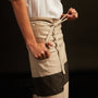 Single Stripe Half Apron in Natural/Black | James Perse Los Angeles