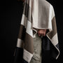 Cashmere Multi Striped Poncho in Beige Mix | James Perse Los Angeles