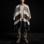 Cashmere Multi Striped Poncho in Beige Mix | James Perse Los Angeles