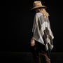 Cashmere Multi Striped Poncho in Beige Mix | James Perse Los Angeles
