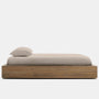 Linen Fitted Sheet In Oyster | James Perse Los Angeles