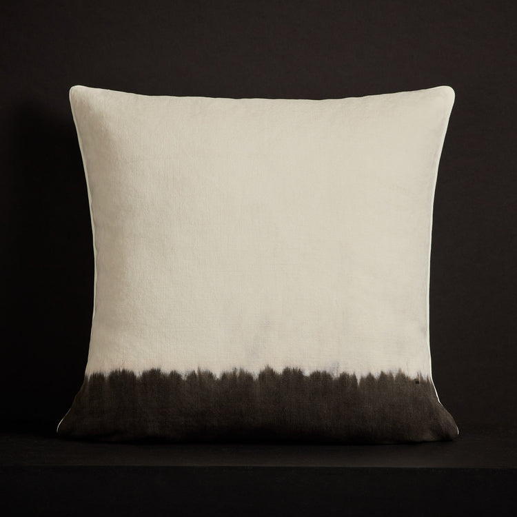 Dip Dye Pillow - Oyster/Carbon | James Perse Los Angeles