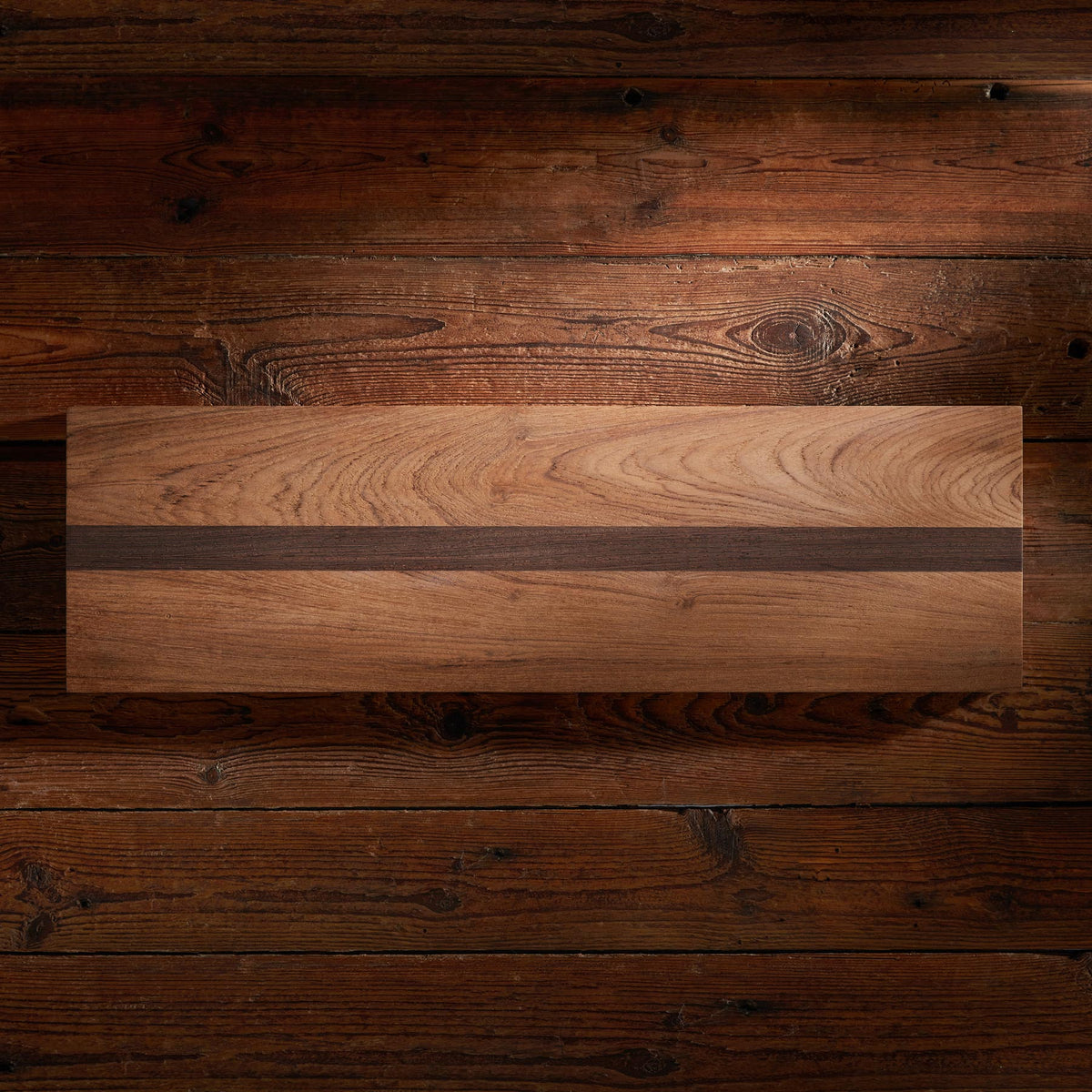 9X30" Teak Serving Board with Single Stripe in Teak/Natural Finish | James Perse Los Angeles