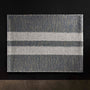 Placemat Wool Double Stripe - Guntmetal Marle/Peal Grey | James Perse Los Angeles