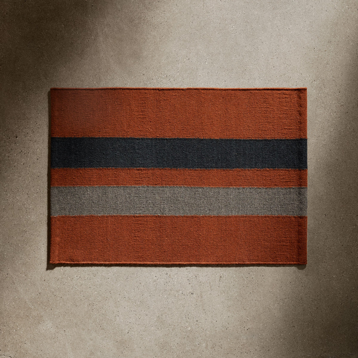 Striped Entry Mat 2Ft X 3Ft in Ochre/Black Marle/Flint | James Perse Los Angeles