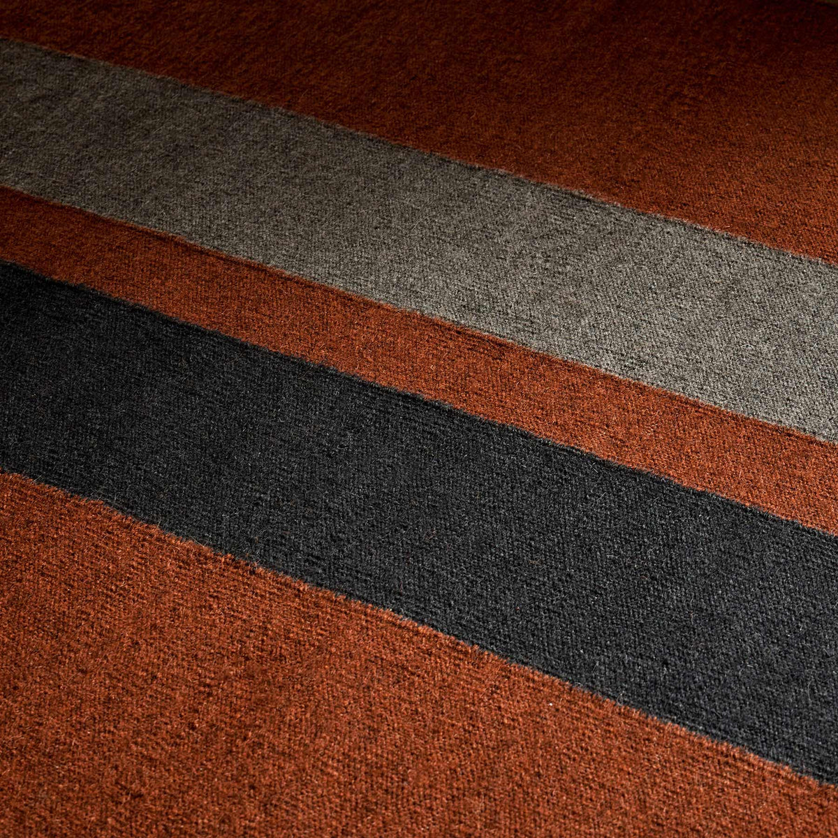 3.5 X 9 Double Stripe Runner in Ochre/Blk Marl/Flint | James Perse Los Angeles