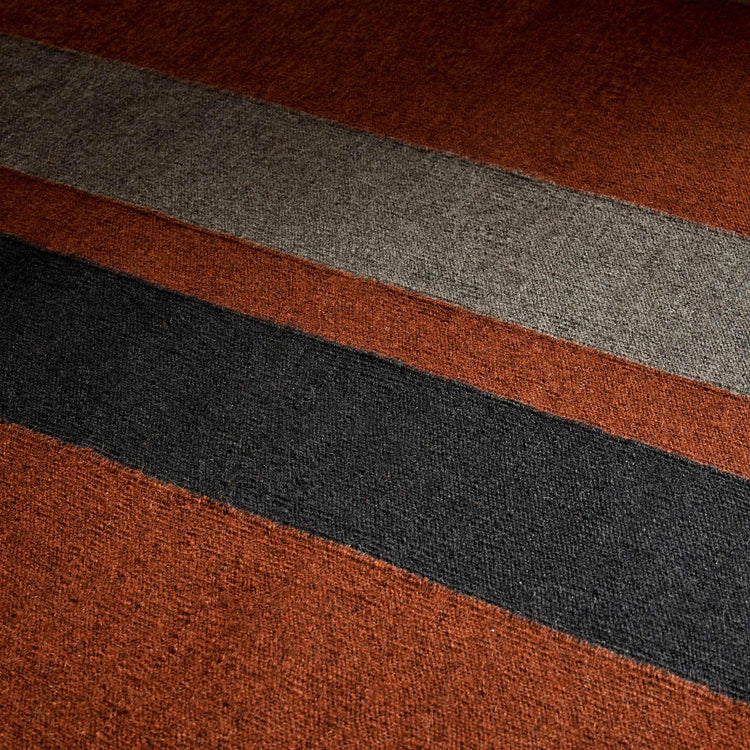 3.5 X 9 Double Stripe Runner in Ochre/Blk Marl/Flint | James Perse Los Angeles