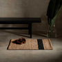 Jute Entrance Rug 2FT X 3FT in Natural/Charcoal Stripe | James Perse Los Angeles