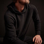 Thermal Knit Hooded Raglan - Black | James Perse Los Angeles