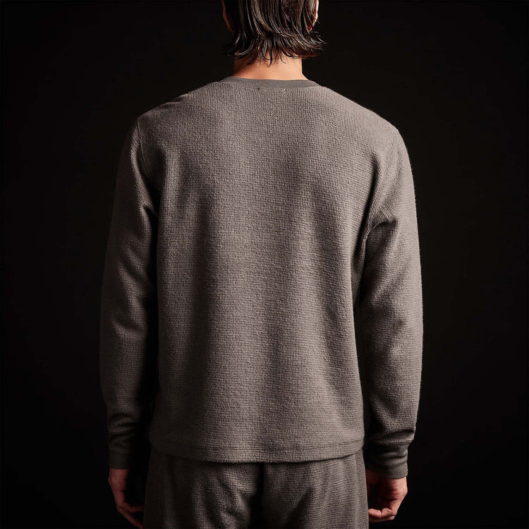 Alpine Thermal Henley in Raccoon Grey | James Perse Los Angeles 