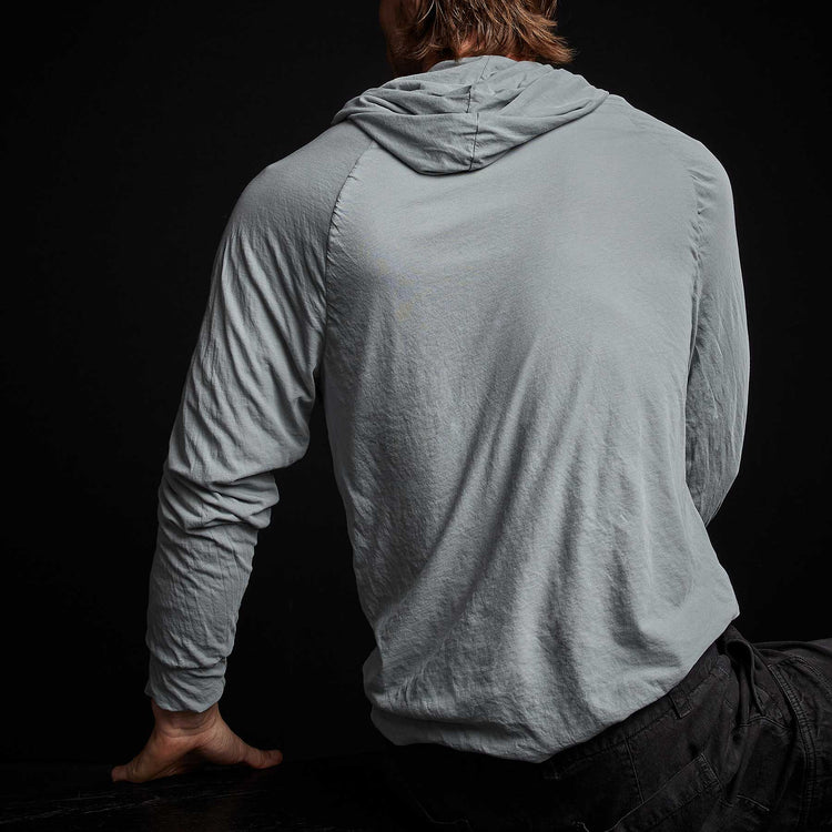 Double Layer Jersey Hoody in Breeze | James Perse Los Angeles