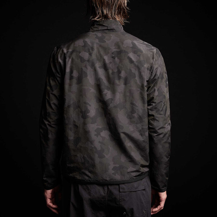 Camo Cotton Nylon Windbreaker in Dark Olive Camo | James Perse Los Angeles