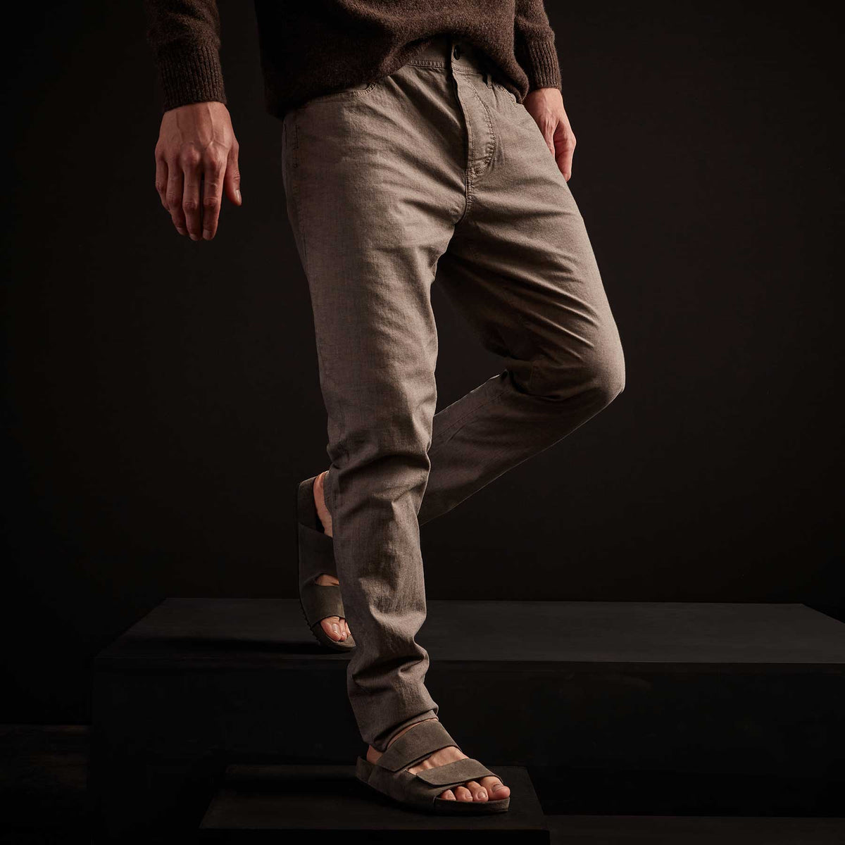 Birdseye Twill 5 Pocket Pant - Flax Pigment | James Perse Los Angeles