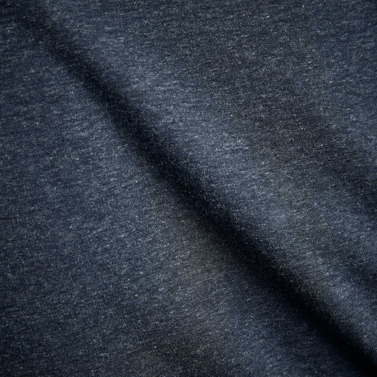High Twist Recycled Jersey Henley In Heather Navy | James Perse Los Angeles