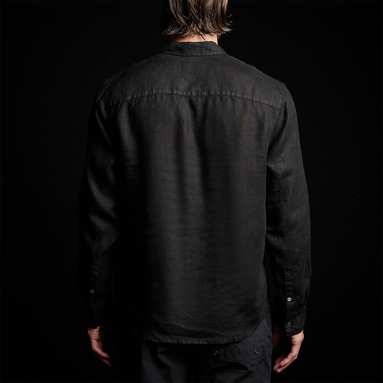 Classic Linen Shirt in Black | James Perse Los Angeles