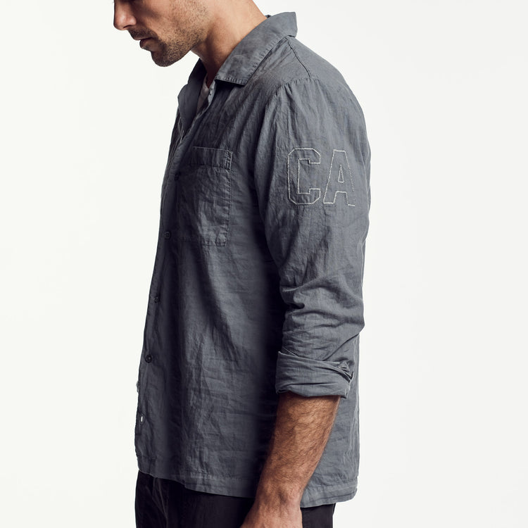 Cotton Lawn Utility Shirt in North Pigment | James Perse Los Angeles