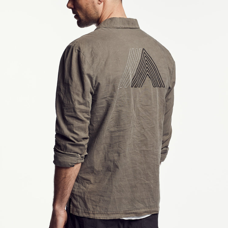 Cotton Lawn Utility Shirt in Marjoram Pigment | James Perse Los Angeles