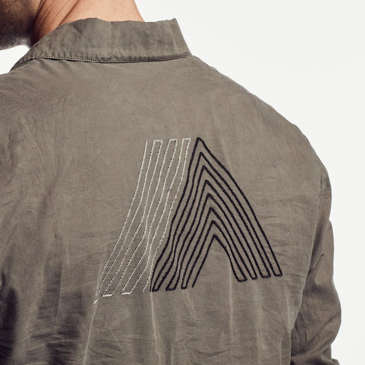 Cotton Lawn Utility Shirt in Marjoram Pigment | James Perse Los Angeles