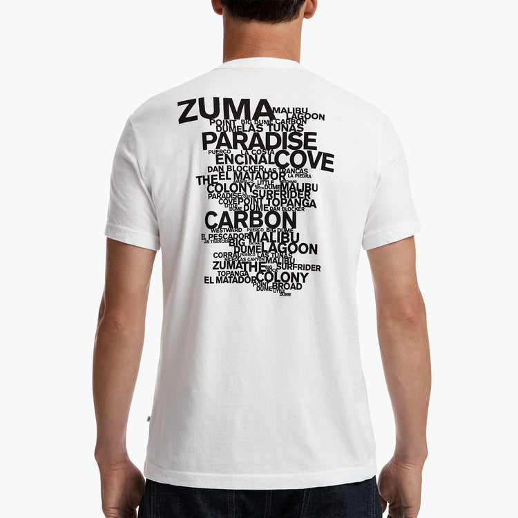 Malibu Beach Graphic Tee In White | James Perse Los Angeles