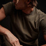 Short Sleeve Crew Neck in Old Whiskey Pigment | James Perse Los Angeles
