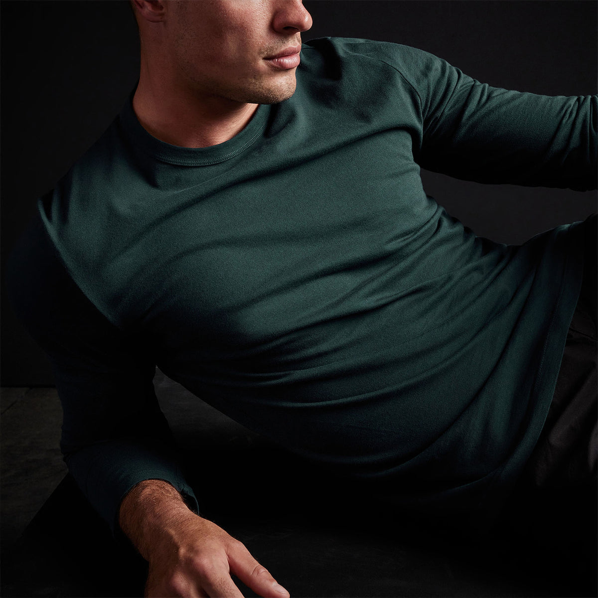 Long Sleeve Crew Neck in Laurel | James Perse Los Angeles