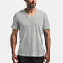 Short Sleeve V Neck in Steel Pigment | James Perse Los Angeles