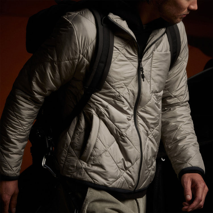Lightweight Insulted Jacket in Concrete | James Perse Los Angeles 