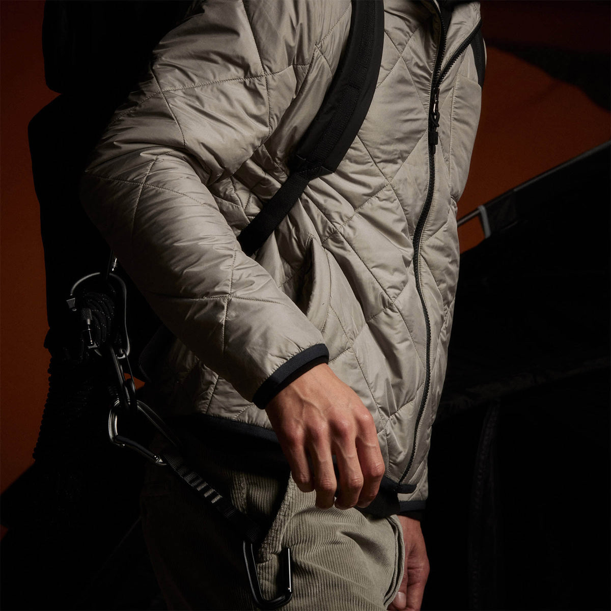 Lightweight Insulted Jacket in Concrete | James Perse Los Angeles 