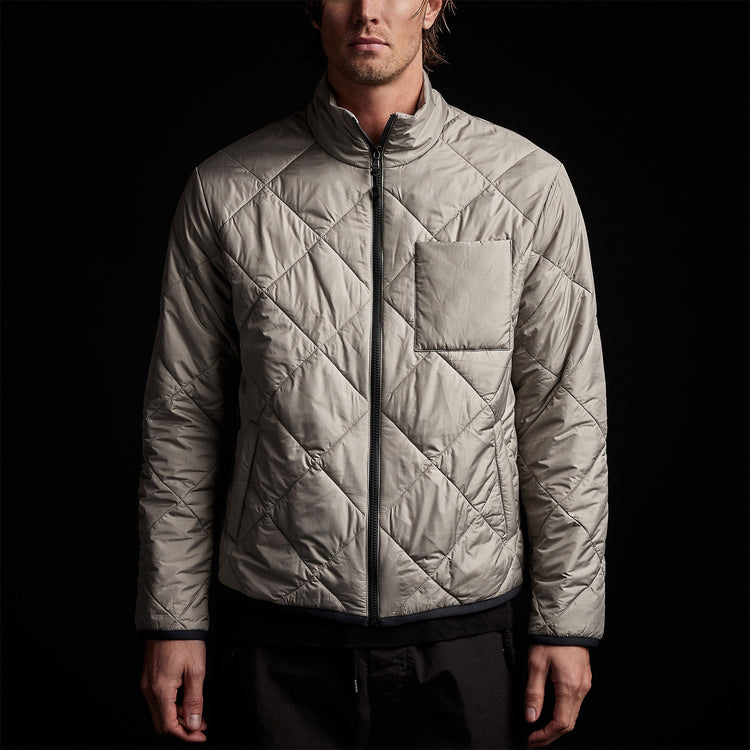 Lightweight Insulted Jacket in Concrete | James Perse Los Angeles 
