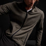 Brushed Terry Funnel Neck Jacket - Bark | James Perse Los Angeles