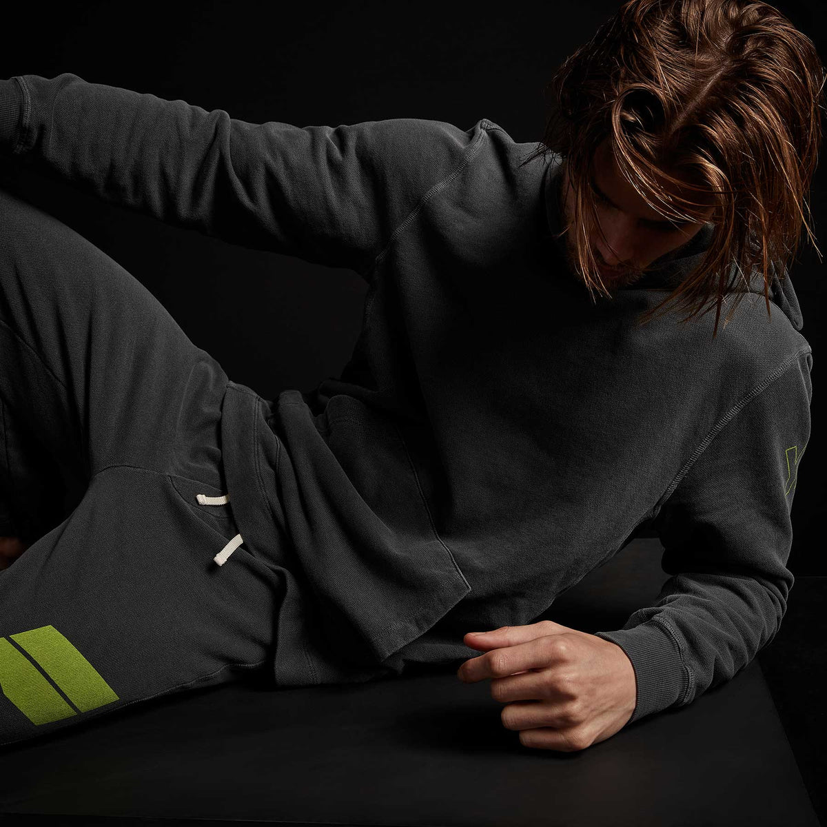 Y/OSEMITE French Terry Pullover Hoody - Magma Pigment/Bright Neon | James Perse Los Angeles
