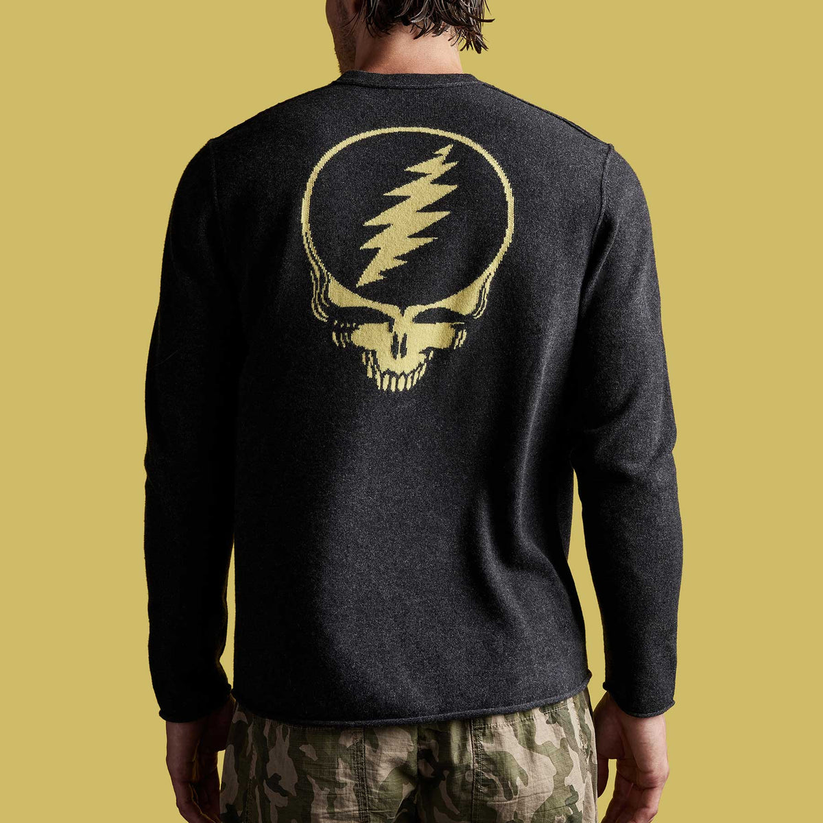 Grateful Dead Recycled Cashmere Sweater in Anthracite | James Perse Los Angeles