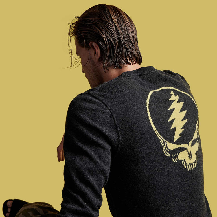 Grateful Dead Recycled Cashmere Sweater in Anthracite | James Perse Los Angeles