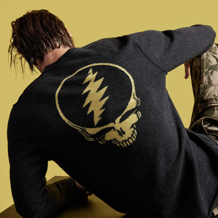 Grateful Dead Recycled Cashmere Sweater in Anthracite | James Perse Los Angeles