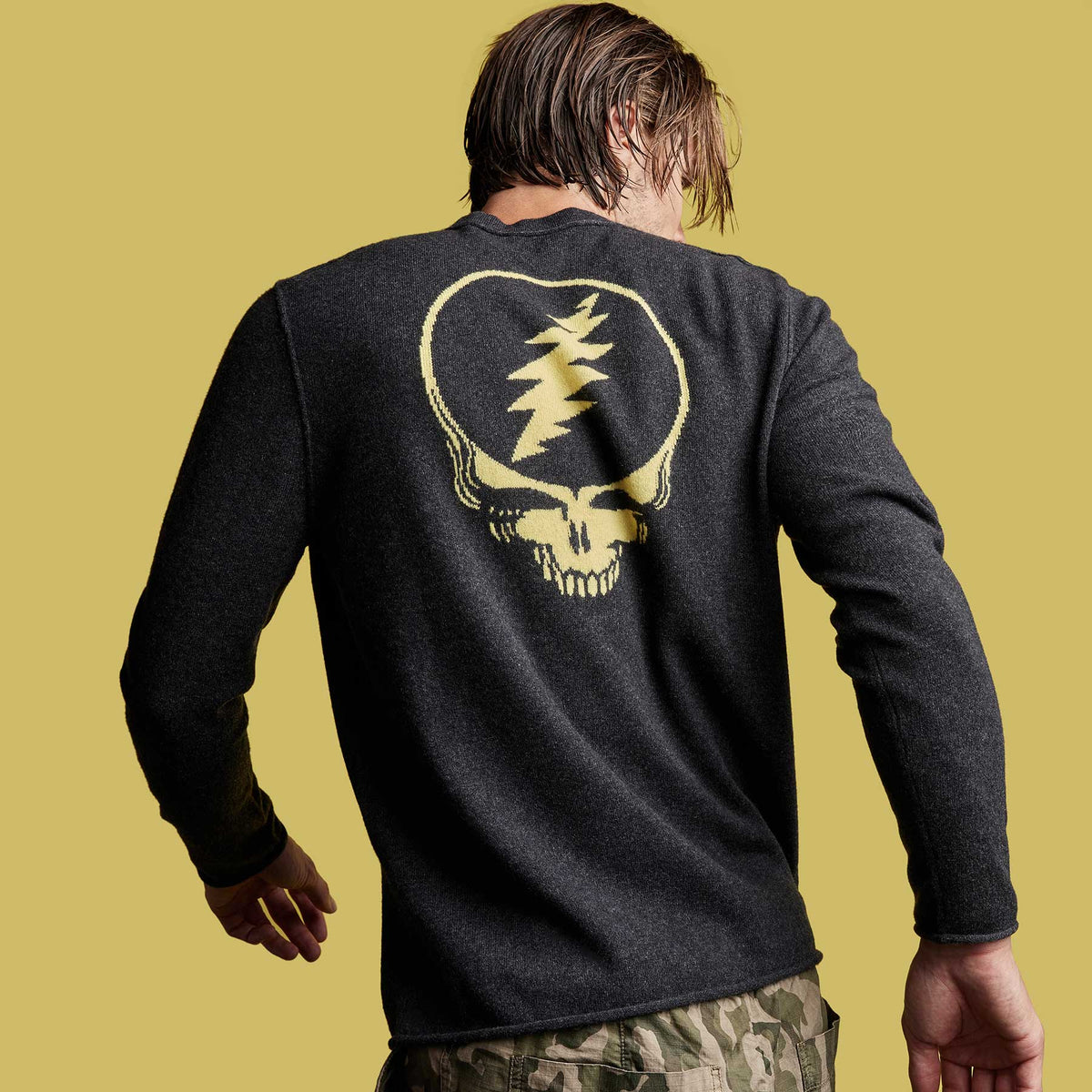 Grateful Dead Recycled Cashmere Sweater in Anthracite | James Perse Los Angeles