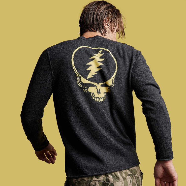 Grateful Dead Recycled Cashmere Sweater in Anthracite | James Perse Los Angeles