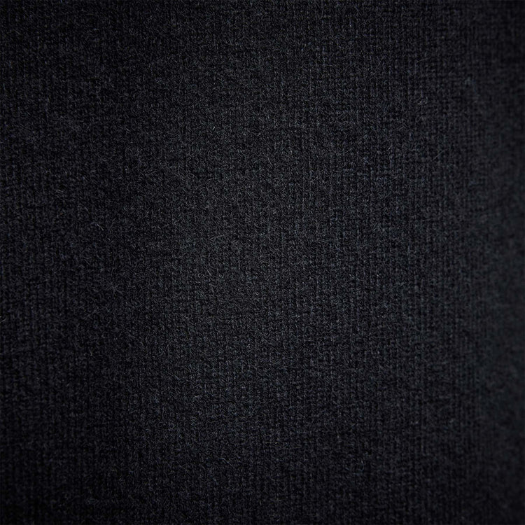 Crew Neck W/ Double Bar Intarsia in Black | James Perse Los Angeles