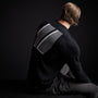 Crew Neck W/ Double Bar Intarsia in Black | James Perse Los Angeles