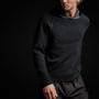Cashmr Double Bed Raglan Hoodie in Black/Anthracite | James Perse Los Angeles