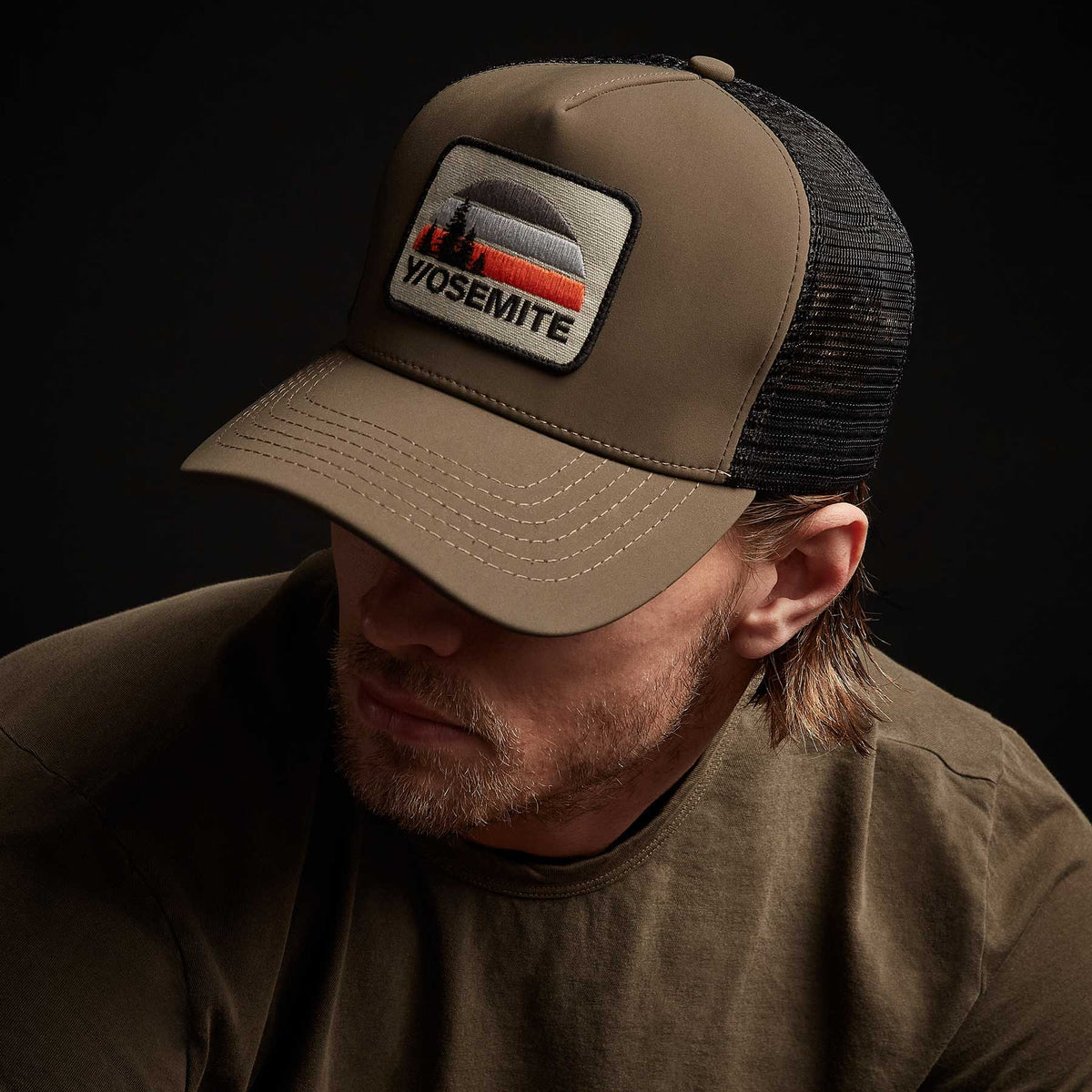 Y/OSEMITE Patch Trucker in Tent | James Perse Los Angeles