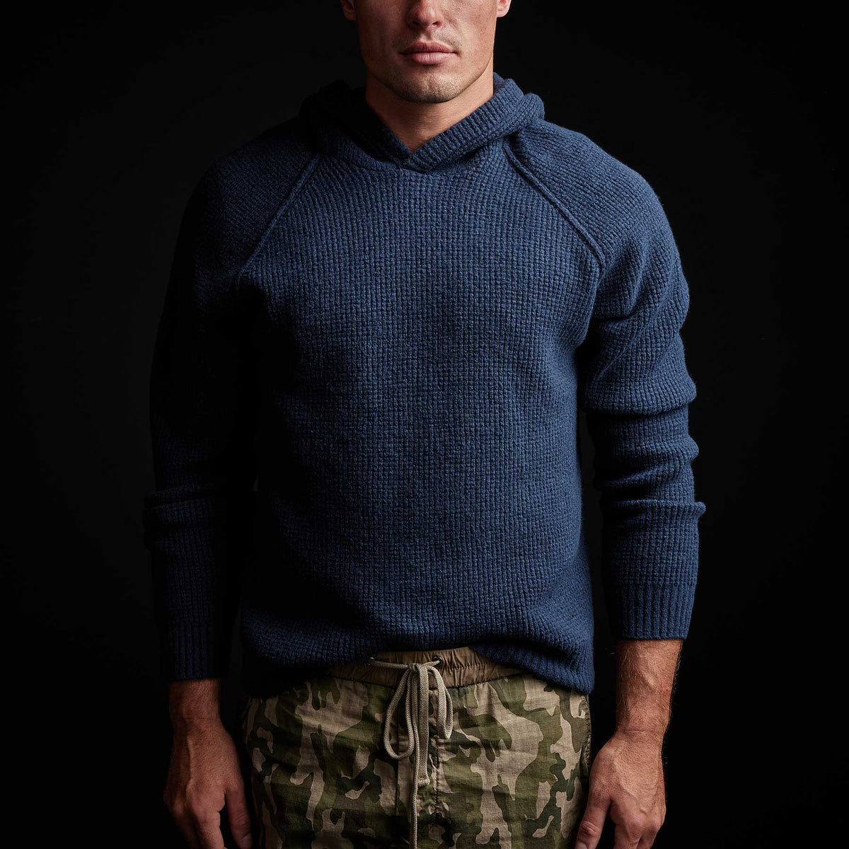 Cotton Wool Thermal Hoody in Navy | James Perse Los Angeles