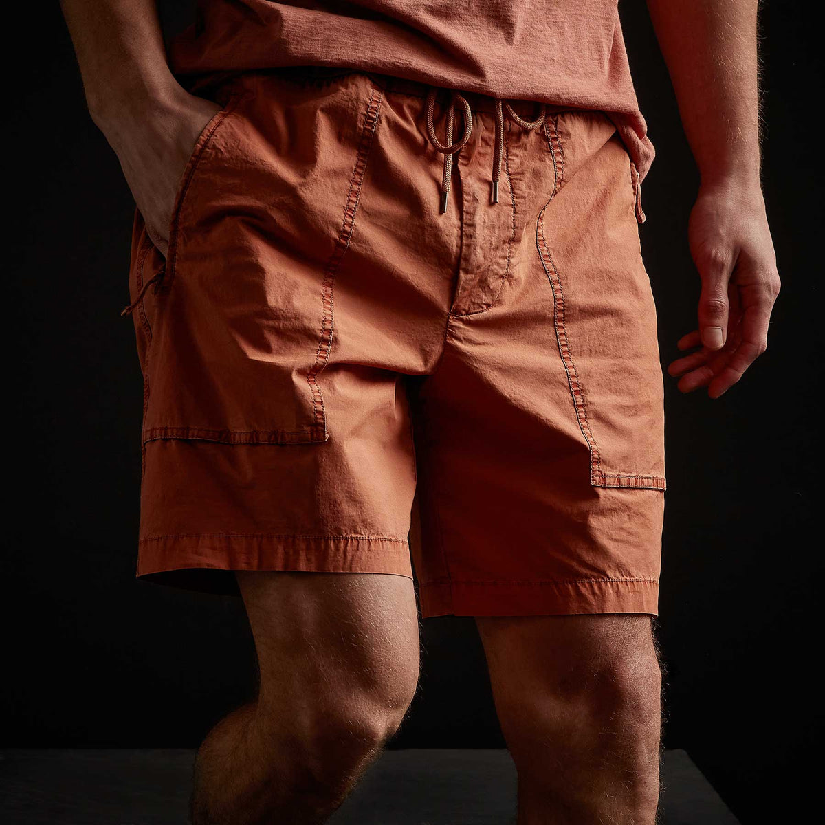 Zipper Pocket Short in Marigold Pigment | James Perse Los Angeles
