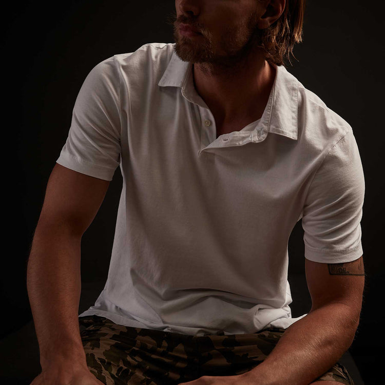 3 Pack Sueded Jersey Polo - Black/White/Deep | James Perse Los Angeles