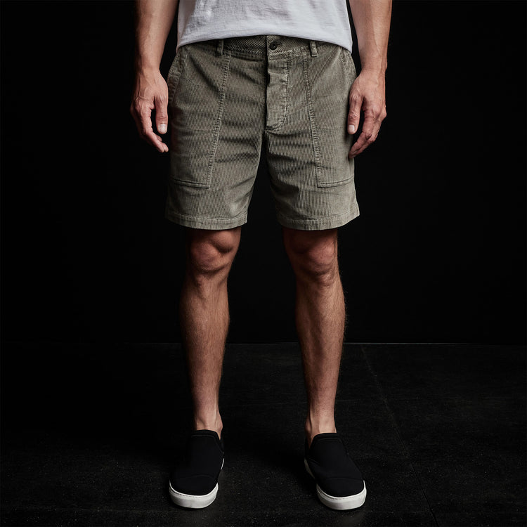 Venice Beach Corduroy Short in River Rock Pigment | James Perse Los Angeles